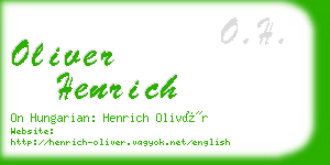 oliver henrich business card